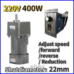 400W 220V AC 5-470 RPM Speed Controller Reversible Variable Gear Electric Motor