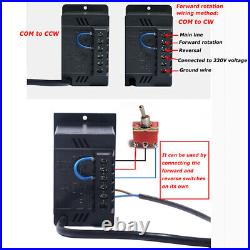 400W AC 220V Speed Controller Reversible Variable Gear Electric Motor 5-470 RPM