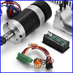 400W Brushless Spindle Motor +600W PSU Speed Driver Controller For CNC Engraving