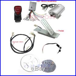 48v 1800w Brushless Motor Speed Controller Foot Pedal Reverse Switch Chain Sproc
