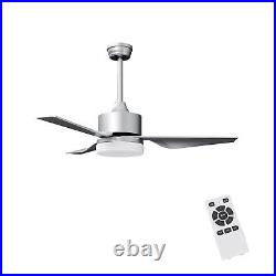 52'' Ceiling Fan Light Remote Control Reversible Blades & Mute Motor Speed Timer