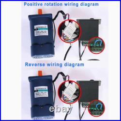 60W AC 220V Silent Adjustable Speed Motors 1400/2800RPM CWithCCW With Controller