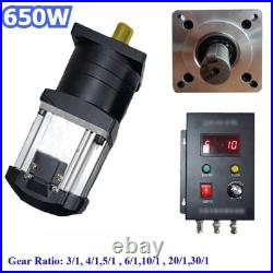 650W 110V 220V Brushless Motor Speed Controller Set Planetary Gearbox Reducer