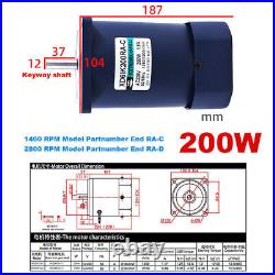 6W15W25W40W60W90W120W200W AC 220V Silent Adjustable Speed Motors 1400 / 2800RPM