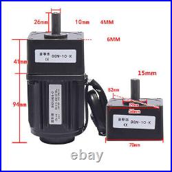 6-400W AC Gear Motor Electric Motor Variable Speed Controller Gear Box Adapter