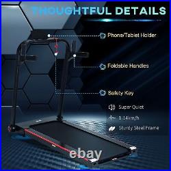 750W Folding Treadmill Electric Walking Running Machine for Home Office Fitness