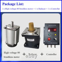 750W With Speed Controller Brushless Motor Planetary Gearbox Reducer 110V 220V