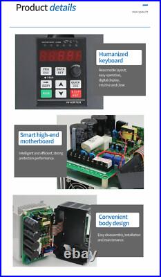 7.5KW VFD Frequency Drive Inverter 1 phase to 3 phase 10hp Motor Speed Control