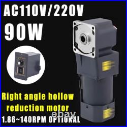 90W 110/220V Right Angle Hollow Output Reduction Motor Variable Speed Controller