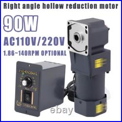 90W 110/220V Right Angle Hollow Output Reduction Motor Variable Speed Controller