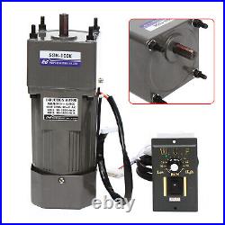90W 220V AC Gear Motor Electric Motor Variable Reducer Speed Controller 1100