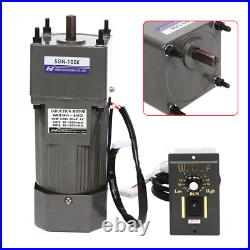 90W 220V AC Gear Motor Electric Motor Variable Reducer Speed Controller 1100