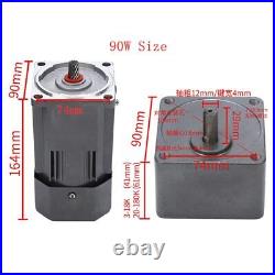 90W 220V AC Gear Motor Electric Motor Variable Reducer Speed Controller 1100 90W 220V AC Gear Motor Electric Motor Variable Reducer Speed Controller 1100