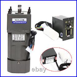 90W 220V AC Gear Motor Reducer Electric Variable Speed Controller 150 0-27RPM