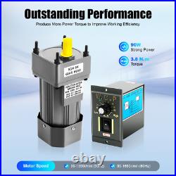 90W AC Gear Motor Electric 270 rpm Variable Speed Reducer Controller Torque 220V 90W AC Gear Motor Electric 270 rpm Variable Speed Reducer Controller Torque 220V