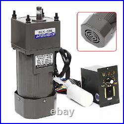90W AC Gear Motor Reducer Electric Variable Speed Controller 150 0-27RPM 220V