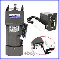 90W AC Gear Motor Reducer Electric Variable Speed Controller 150 0-27RPM 220V