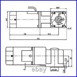 90W Hollow Output Reduction Motor Right Angle Electric Variable Speed Controller