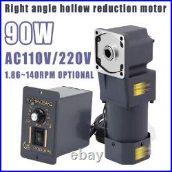 90W Hollow Output Reduction Motor Right Angle Electric Variable Speed Controller