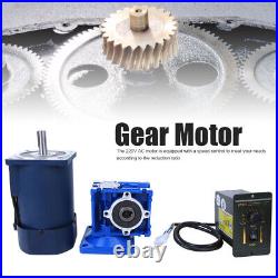 90W Worm Gear Reducer Motor 220VAC RV30 Speed Controller Reduction Ratio 15K