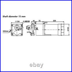 AC220V/110V Motor Adapter Electric Motor Variable Speed Controller Gear Box 300W