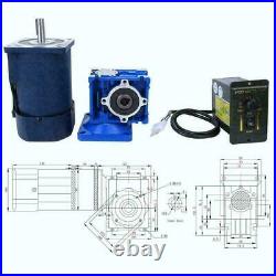 AC220V 120W Worm Gear Reducer Gearbox Motor with Speed Controller 1400/1700 r/min