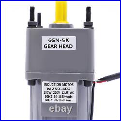 AC220V 250W Gear Motor Electric Low Noise Motor with Speed Controller 0-270RPM AC220V 250W Gear Motor Electric Low Noise Motor with Speed Controller 0-270RPM
