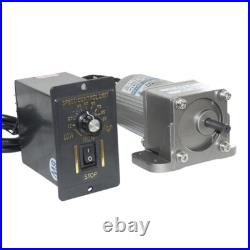 AC 110V/220V Adjustable Gear Motor with 2GN Gearbox 6W 7.5-450RPM Speed Controller