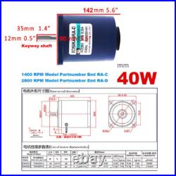 AC 220V Adjustable Speed Electric Motors 6/15/25/40/60/90/120/200W 1400/2800RPM