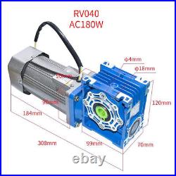AC 220V Worm Gear Reducer Gearbox Speed Reduction with Speed Controller 120W 180W