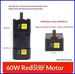 AC Geared Motor 220V Single Phase Three Phase Speed Regulated Geared Motor