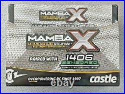 Castle Creations Mamba X 1/10 Brushless Combo with1406 Sensored Motor 6900kV New