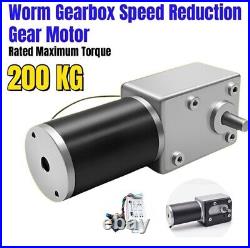 DC 12V/24V Worm Gear Speed Reducer Gearbox Electric Gear Motor High Torque DC 12V/24V Worm Gear Speed Reducer Gearbox Electric Gear Motor High Torque