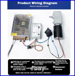 DC 12V/24V Worm Gear Speed Reducer Gearbox Electric Gear Motor High Torque DC 12V/24V Worm Gear Speed Reducer Gearbox Electric Gear Motor High Torque