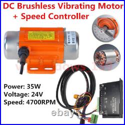 DC Vibration Motor 35W 24V Aluminum Brushless Vibrating &Speed Driver Controller