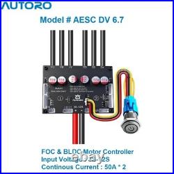 Dual ESC V6.7 BLDC FOC Motor Speed Controller 12S 100A Sparkless VESC for DIY