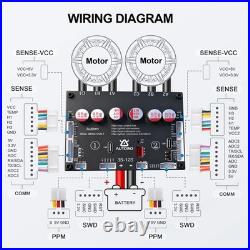 Dual ESC V6.7 BLDC FOC Motor Speed Controller 12S 100A Sparkless VESC for DIY