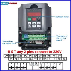 EU? 2.2KW Water Cooled Spindle ER20 Milling Motor+VFD Speed Control+Pump+Collet