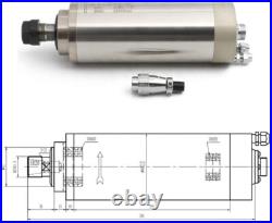 EU? 2.2KW Water Cooled Spindle ER20 Milling Motor+VFD Speed Control+Pump+Collet EU? 2.2KW Water Cooled Spindle ER20 Milling Motor+VFD Speed Control+Pump+Collet
