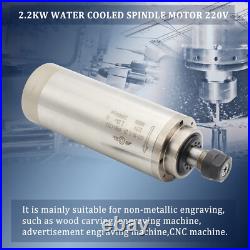 EU? 2.2KW Water Cooled Spindle ER20 Milling Motor+VFD Speed Control+Pump+Collet