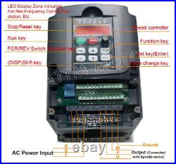 EU? HY 3KW 1-PH 220V to 3-PH 220V 13A VFD Inverter Motor Speed Control Converter