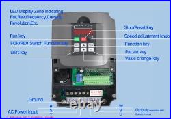 EU? HY 3KW VFD 220V AC Motor Speed Control Variable Frequency Drive Inverter VSD
