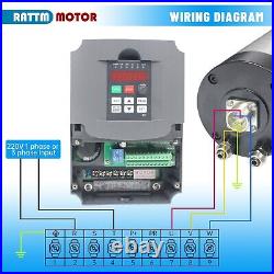 EU? HY 4KW 220V Inverter VFD Frequency Drive Speed Control 5HP 18A & 2M Cable EU? HY 4KW 220V Inverter VFD Frequency Drive Speed Control 5HP 18A & 2M Cable