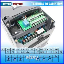 EU? HY 4KW 220V Inverter VFD Frequency Drive Speed Control 5HP 18A & 2M Cable EU? HY 4KW 220V Inverter VFD Frequency Drive Speed Control 5HP 18A & 2M Cable