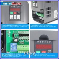 EU? HY 4KW 220V Inverter VFD Frequency Drive Speed Control 5HP 18A & 2M Cable