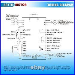 EU? HY 4KW 220V Inverter VFD Frequency Drive Speed Control 5HP 18A & 2M Cable EU? HY 4KW 220V Inverter VFD Frequency Drive Speed Control 5HP 18A & 2M Cable