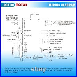 EU? HY 4KW 220V Inverter VFD Frequency Drive Speed Control 5HP 18A & 2M Cable