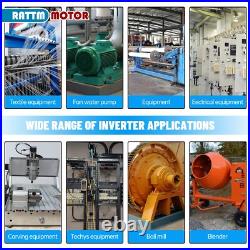 EU? HY 4KW 220V Inverter VFD Frequency Drive Speed Control 5HP 18A & 2M Cable