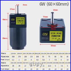 Electric Adapter Motor Gear Motor Variable Speed Controller Gear Box 110/220V AC