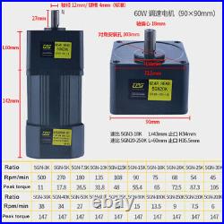 Electric Adapter Motor Gear Motor Variable Speed Controller Gear Box 110/220V AC